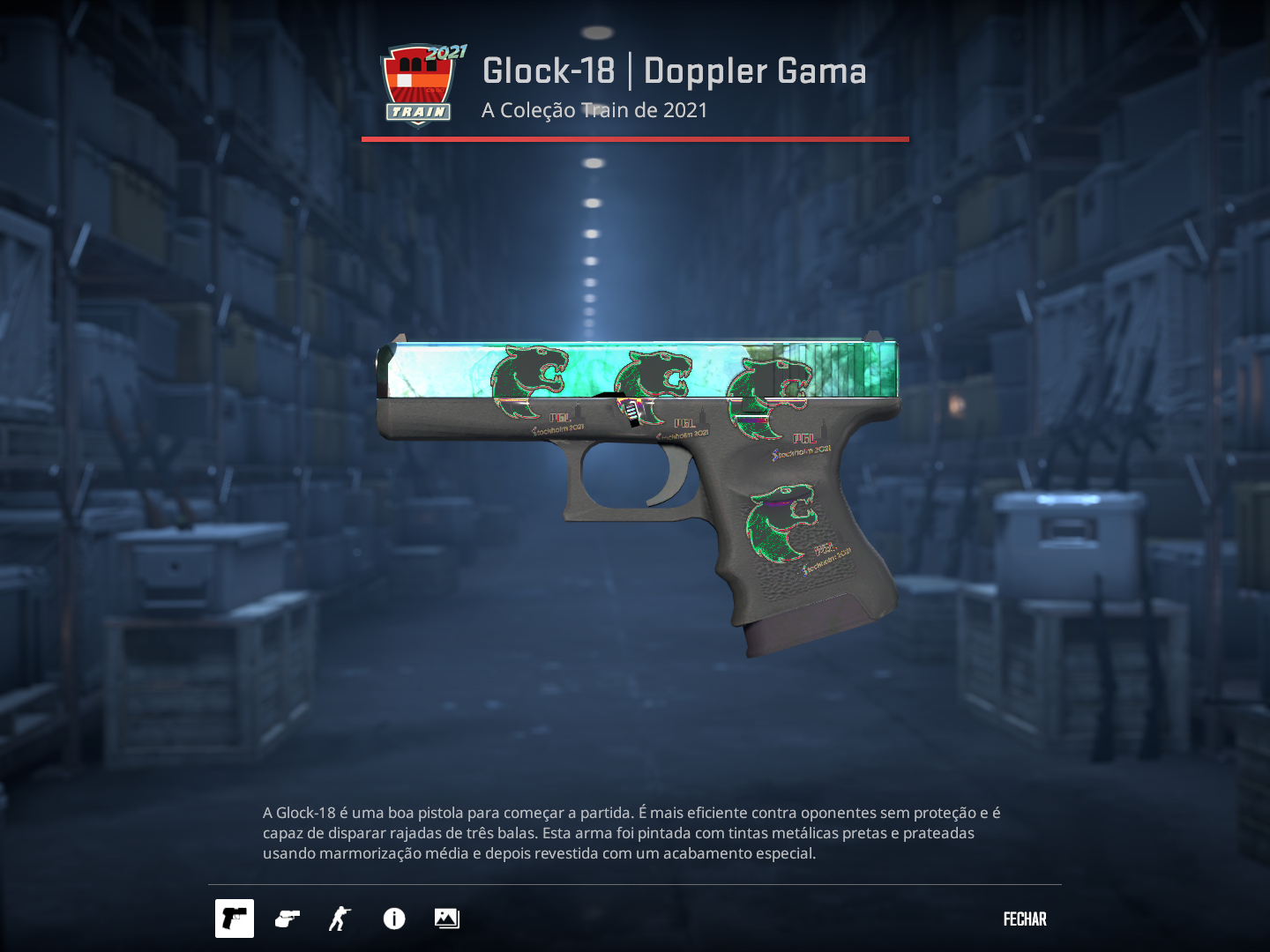 Glock-18 – Minimal Wear – Gamma Doppler Phase 2 Adesivada