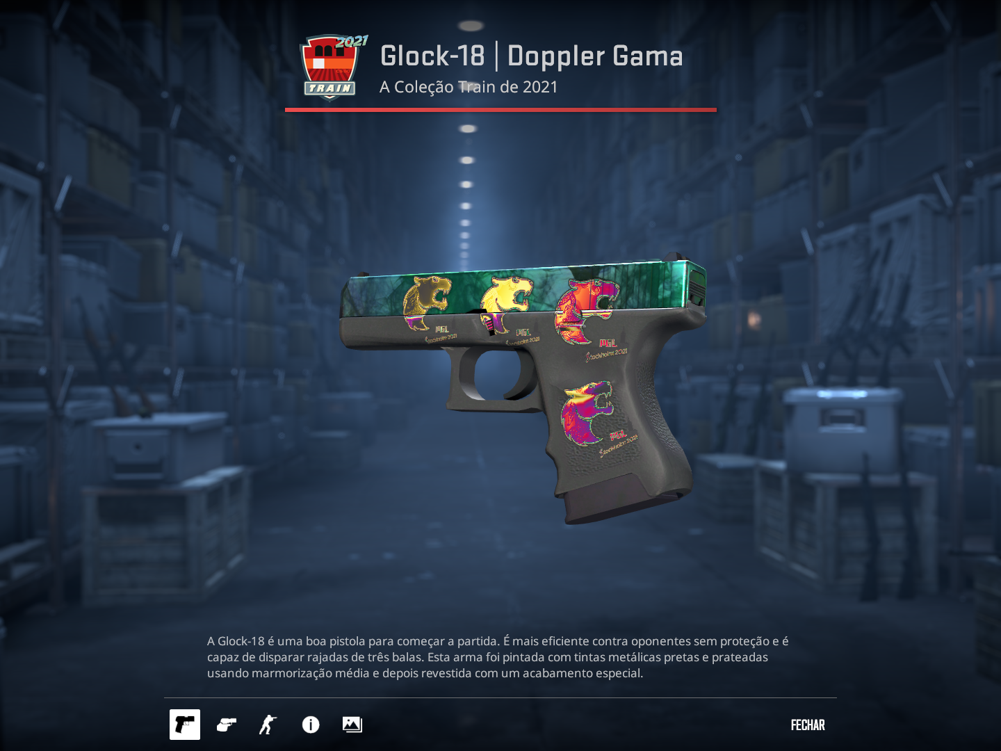 Glock-18 – Minimal Wear – Gamma Doppler Phase 2 Adesivada