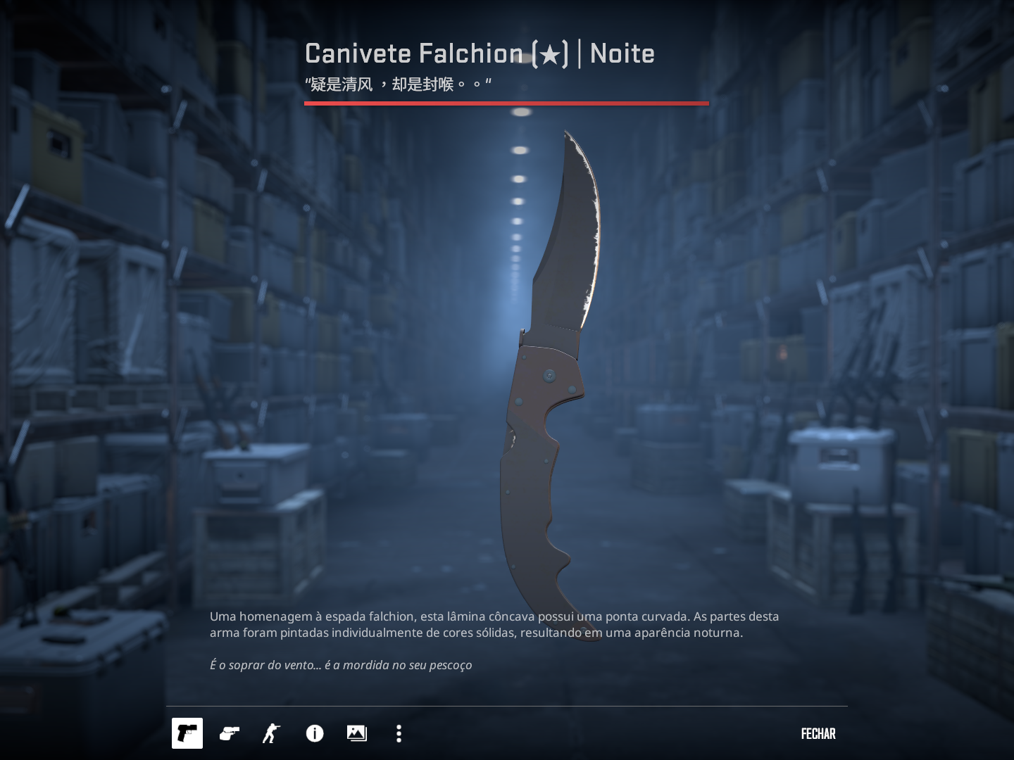 Falchion Knife | Night (FT) – 0.16