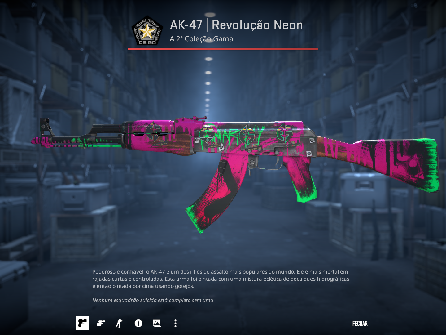 AK-47 | Neon Revolution Adesivada FT 0.18