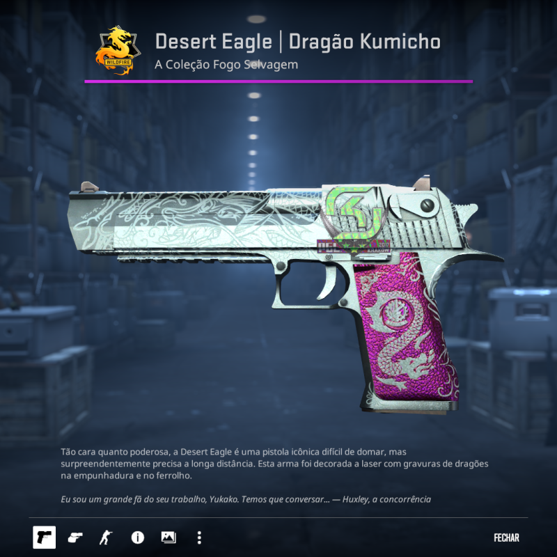 (Ação Relâmpago) Desert Eagle | Kumicho Dragon (Minimal Wear)