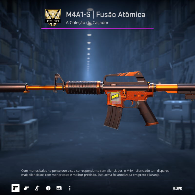 M4A1-S Atomic Alloy Minimal Wear -Navi (Dreamhack 2014 holo) na melhor posição