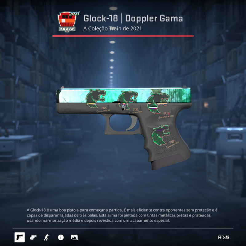 Glock-18 – Minimal Wear – Gamma Doppler Phase 2 Adesivada