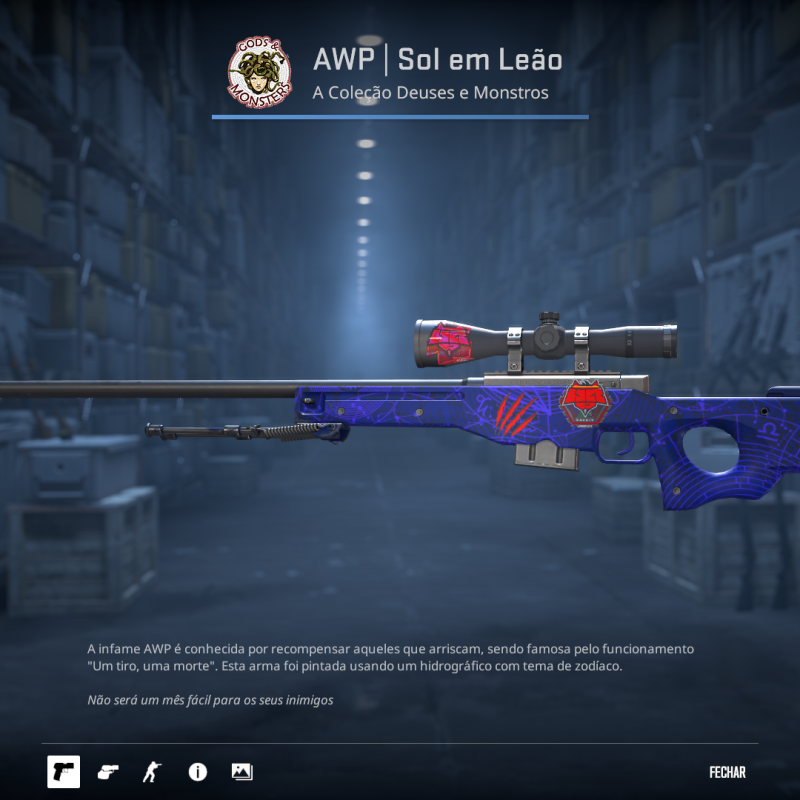 AWP | Sun in Leo Factory New – Adesivada