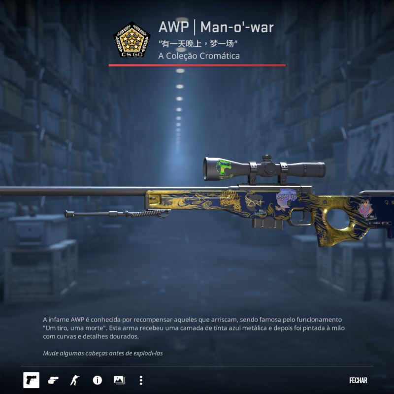 AWP | Man-o’-war MW Adesivada