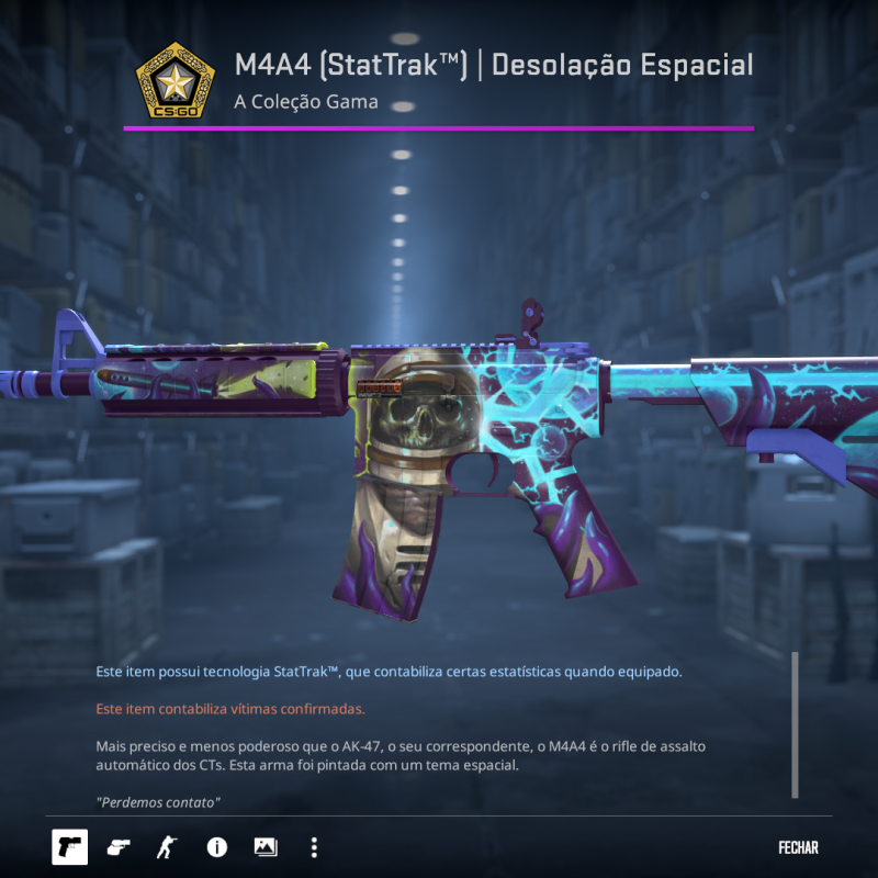 M4A4 StatTrak™ | Desolate Space FT + AWP | Chromatic Aberration MW