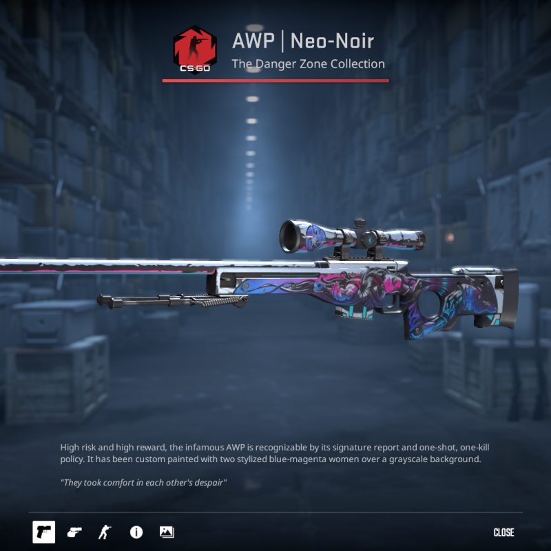 USP-S | Printstream (Battle-Scarred) + AWP | Neo Noir (Field-Tested)